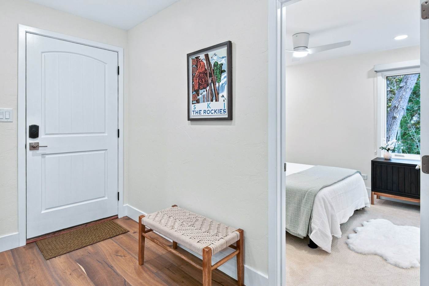 Entry with view into second bedroom