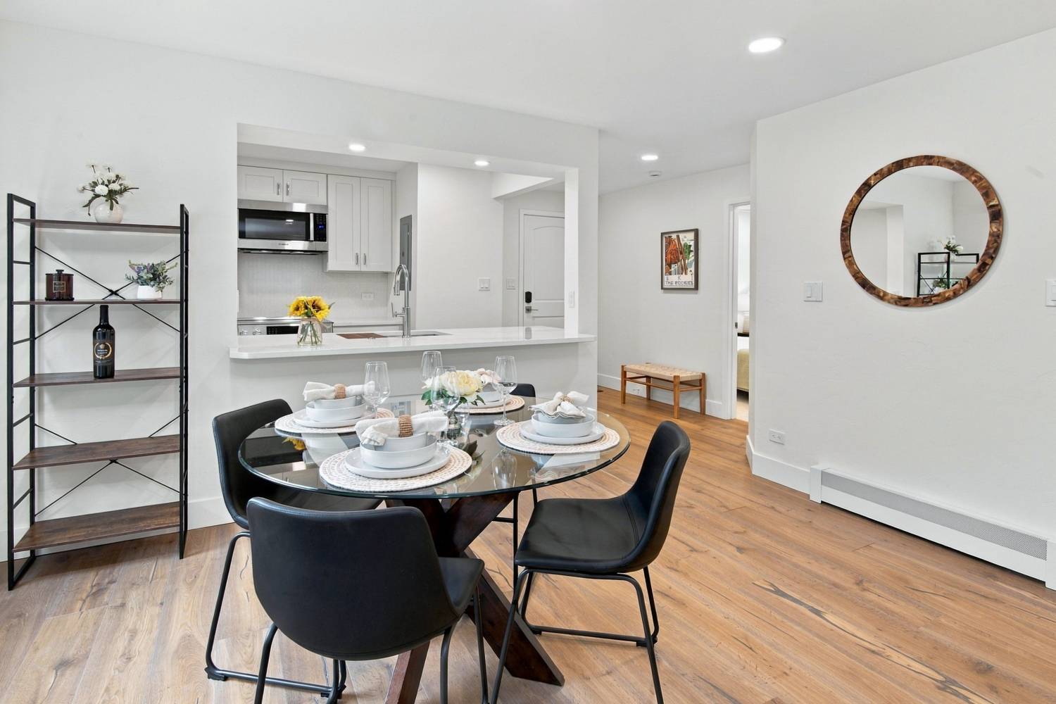 Dining area and kitchen